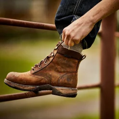 Ariat Performance Westernstiefel|Wasserdichte Schuhe*Anthem Round Toe Lacer Waterproof Boot DISTRESSED BROWN