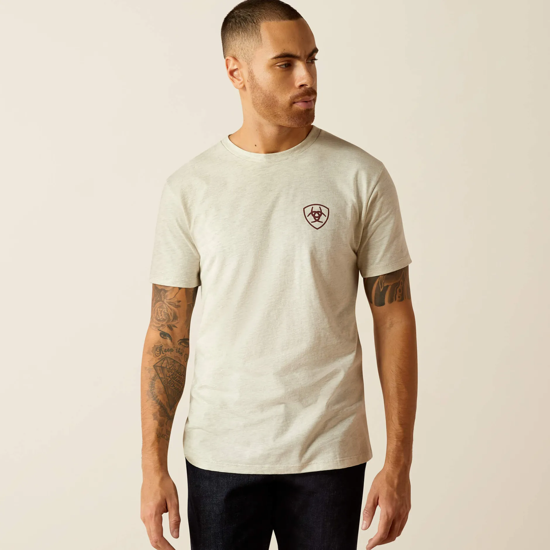 Ariat Oberteile & T-Shirts*Rodeo Proud T-Shirt OATMEAL HEATHER