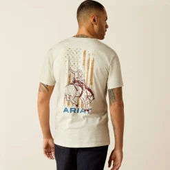 Ariat Oberteile & T-Shirts*Rodeo Proud T-Shirt OATMEAL HEATHER