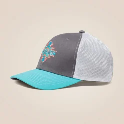 Ariat Caps|Mützen & Caps*Aztec Logo Trucker Cap GREY