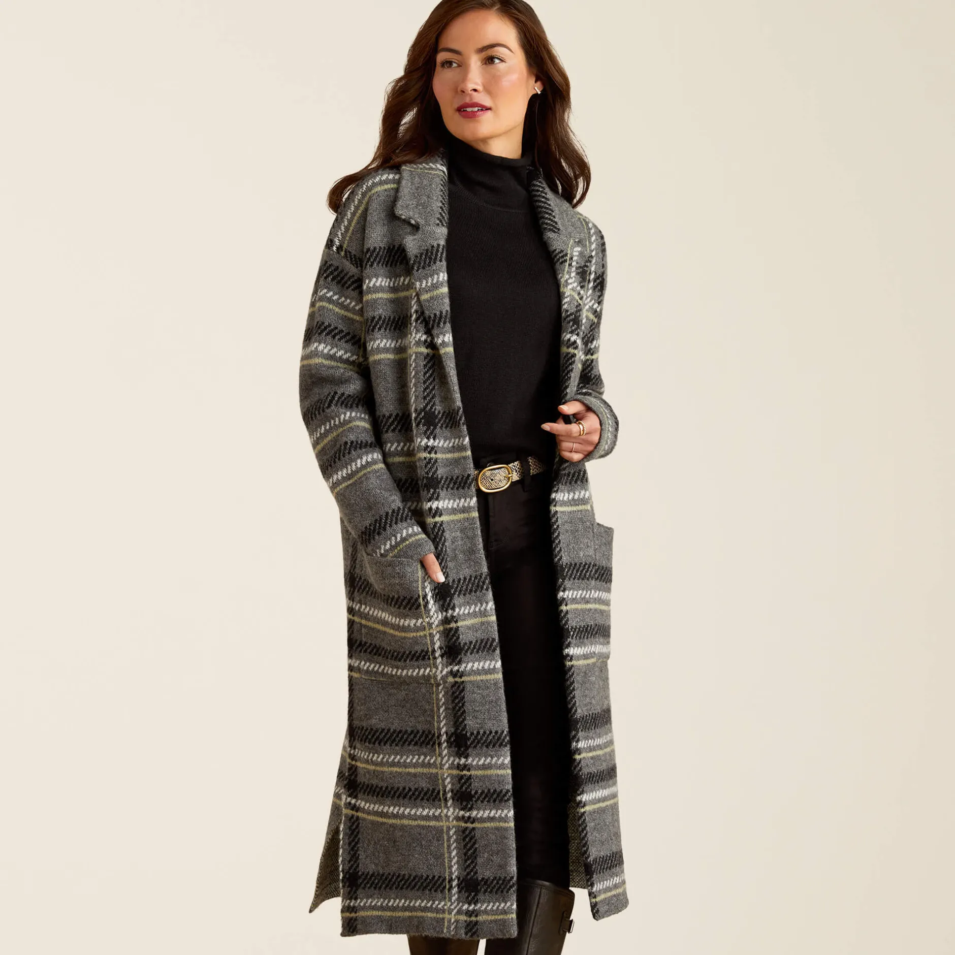 Ariat Sweatshirts & Hoodies|Strickmode & Cardigans*Ballston Cardigan CHARCOAL PLAID