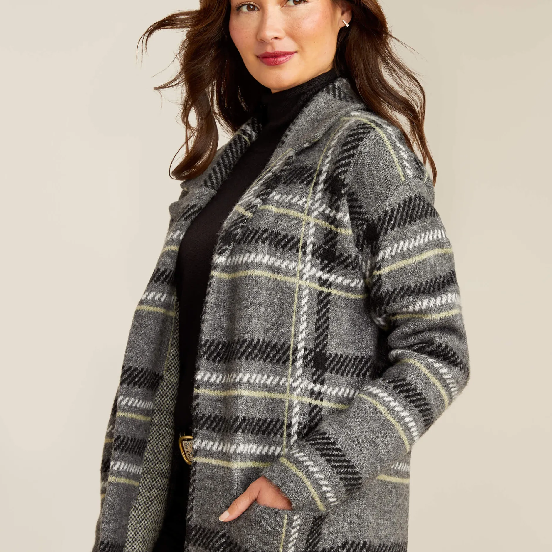 Ariat Sweatshirts & Hoodies|Strickmode & Cardigans*Ballston Cardigan CHARCOAL PLAID