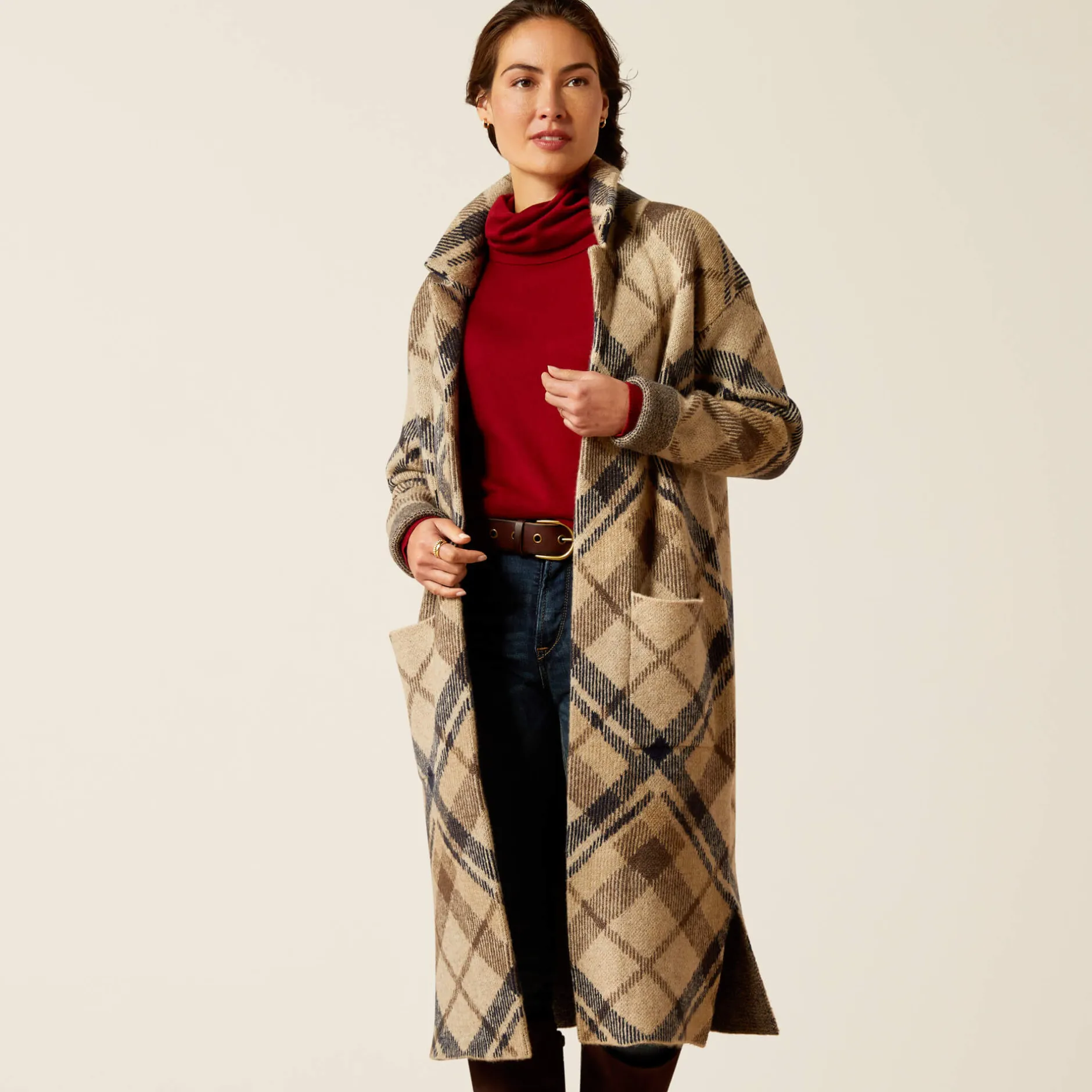 Ariat Sweatshirts & Hoodies|Strickmode & Cardigans*Ballston Cardigan OATMEAL PLAID