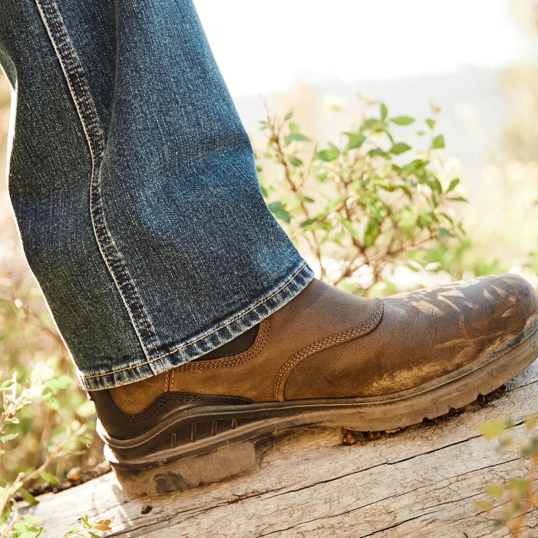 Ariat Wasserdichte Schuhe|Reiten*Barnyard Waterproof Chelsea Boot ANTIQUE BROWN
