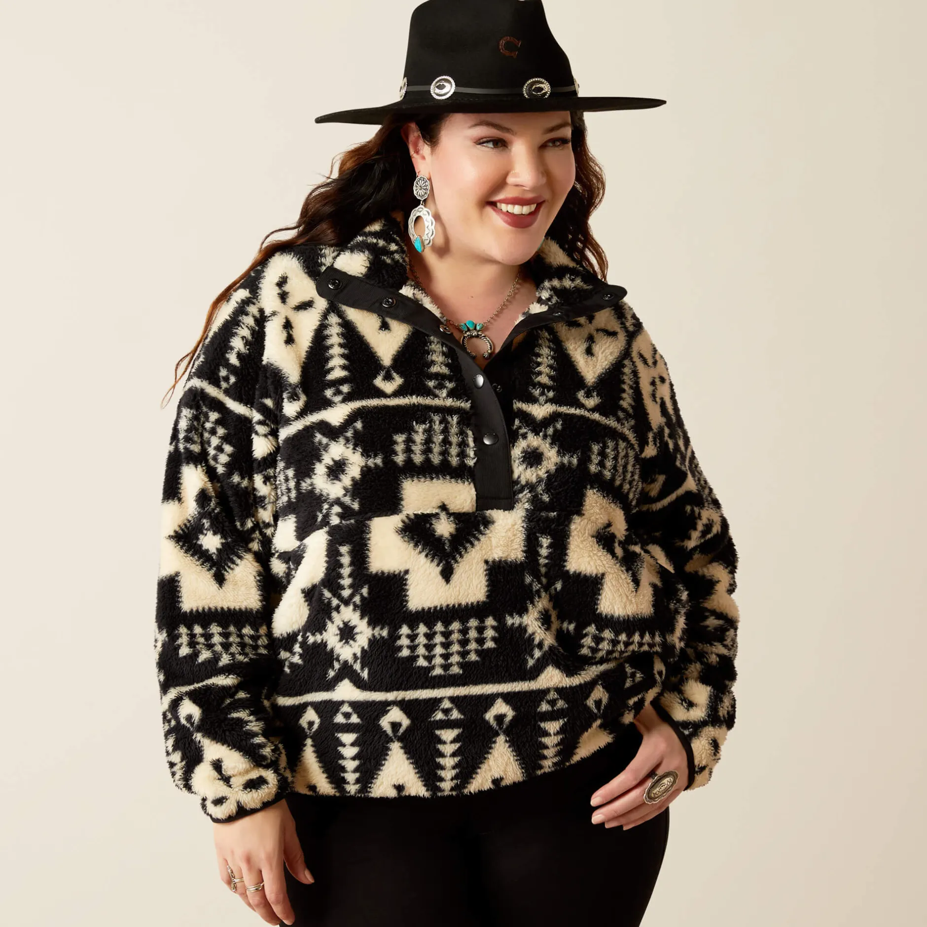 Ariat Hoodies & Sweatshirts|Sweatshirts & Hoodies*Berber Snap Front Sweatshirt WINSLOW SOUTHWEST PRINT