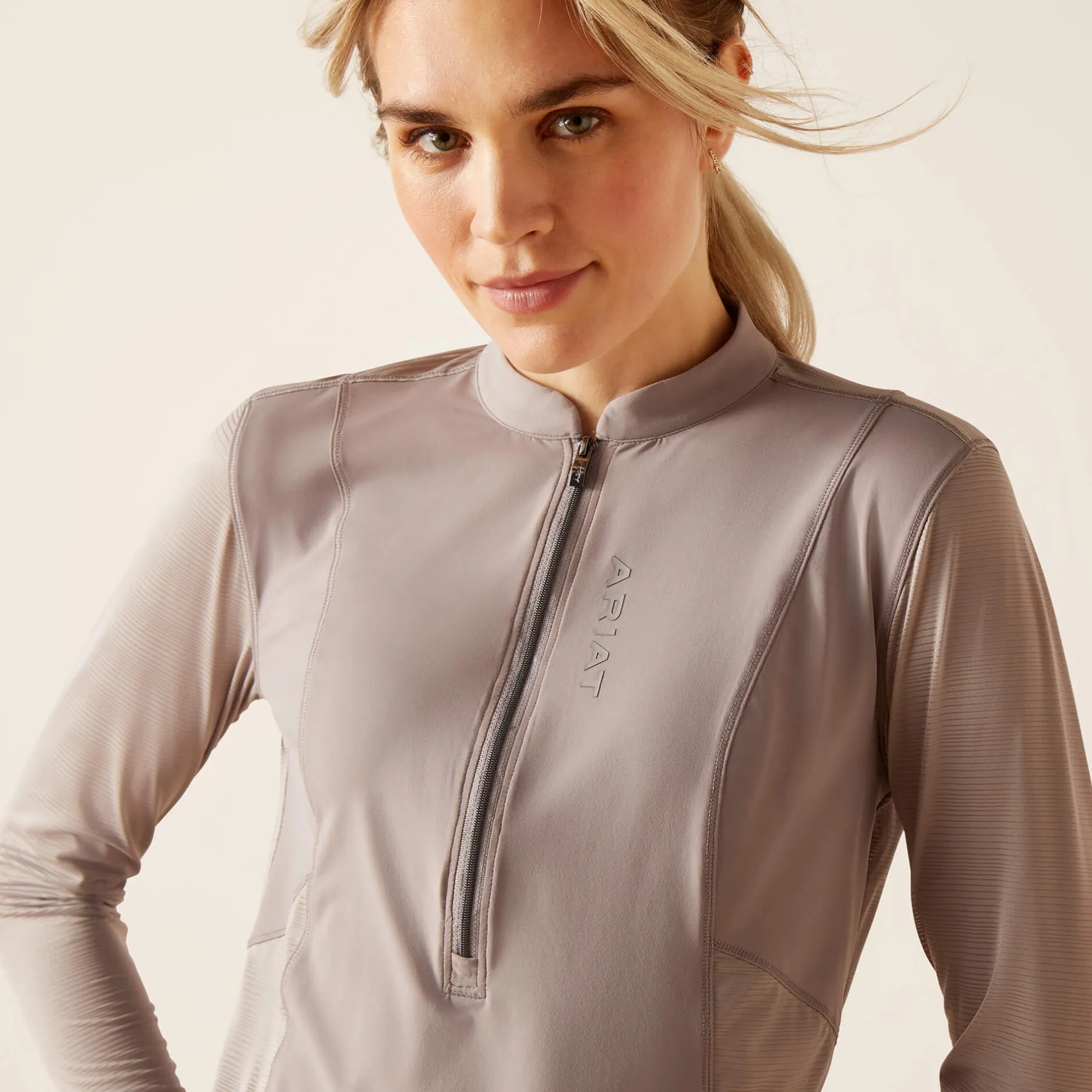 Ariat Oberteile & T-Shirts*Breathe 1/4 Zip Baselayer ZINC