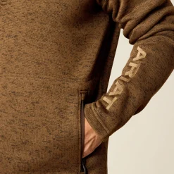 Ariat Hoodies & Sweatshirts|Sweatshirts & Hoodies*Caldwell Logo 1/4 Zip Sweater DARK BROWN HEATHER