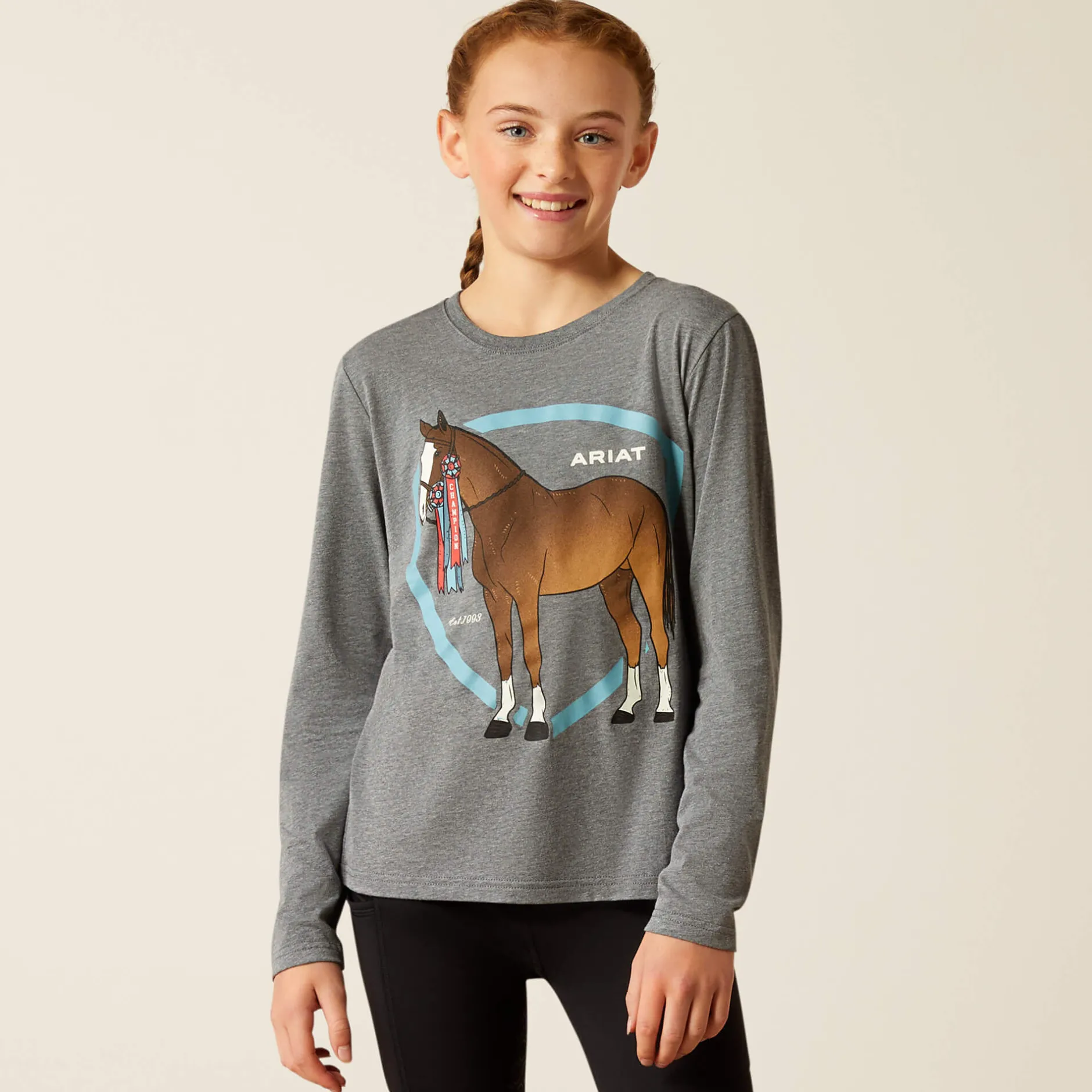 Ariat Oberteile & T-Shirts*Champion Pony T-Shirt HEATHER GREY