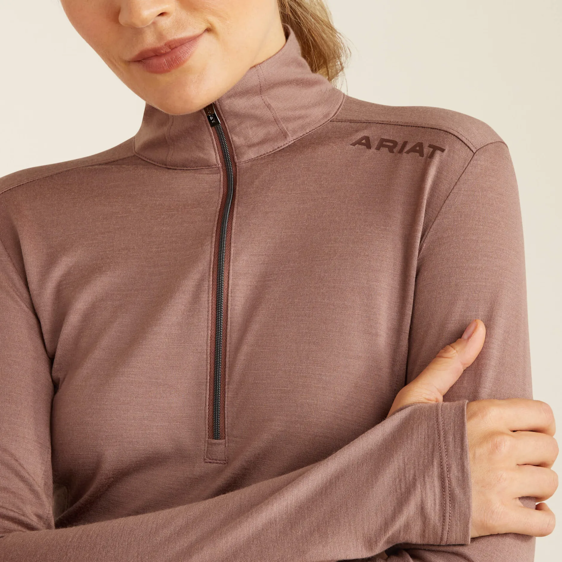 Ariat Oberteile & T-Shirts*Cheviot 1/4 Zip Baselayer TWILIGHT MAUVE