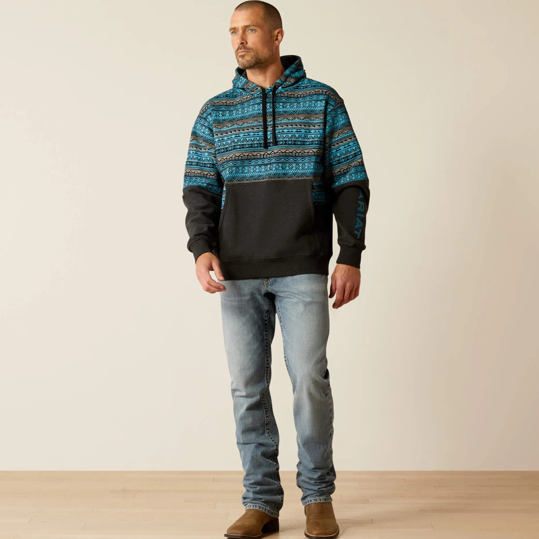 Ariat Hoodies & Sweatshirts|Sweatshirts & Hoodies*Colour Block Hoodie TURQUOISE