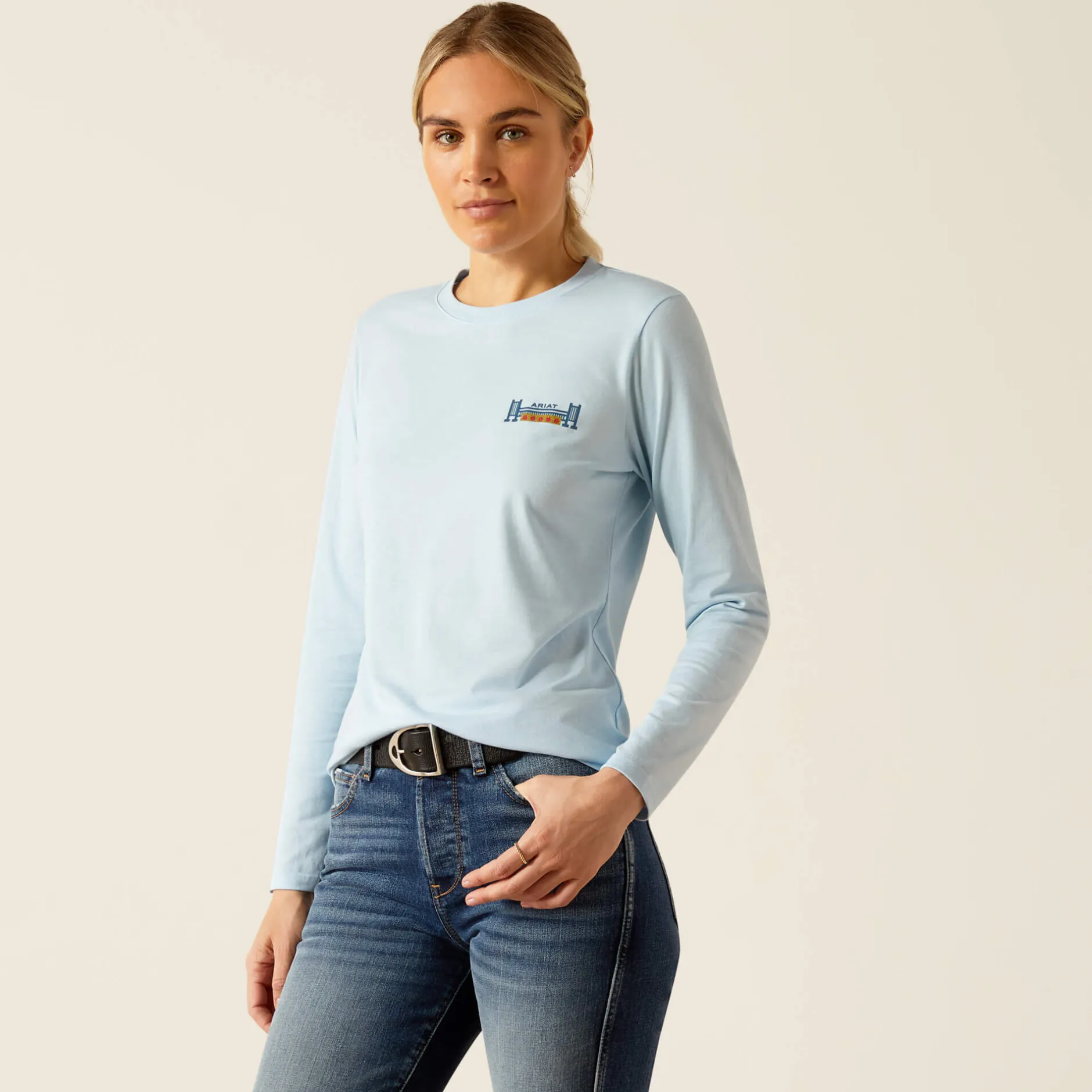 Ariat Oberteile & T-Shirts*Course Seal T-Shirt CERULEAN HEATHER