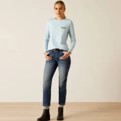 Ariat Oberteile & T-Shirts*Course Seal T-Shirt CERULEAN HEATHER