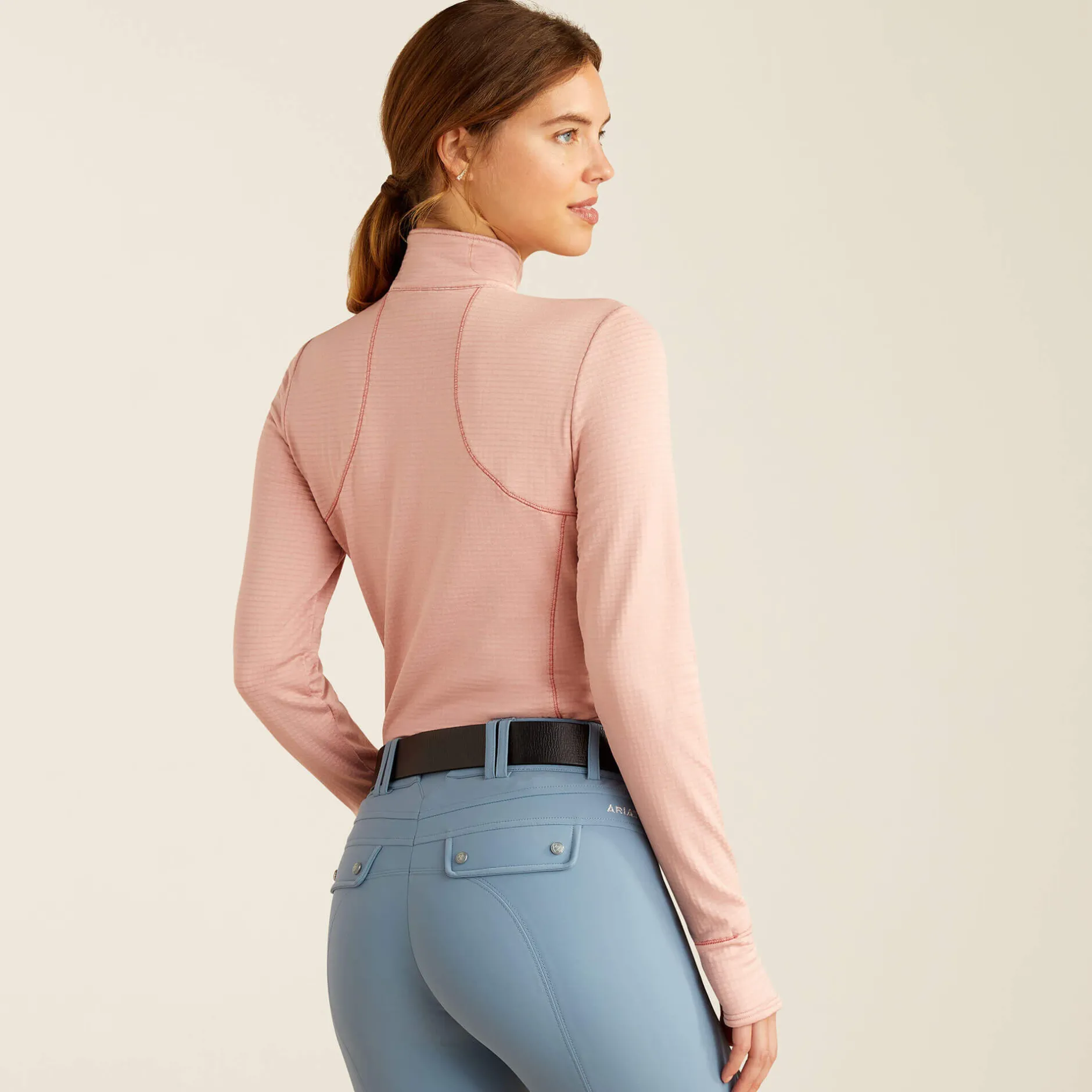 Ariat Oberteile & T-Shirts*Gridwork 1/4 Zip Baselayer MISTY ROSE HEATHER