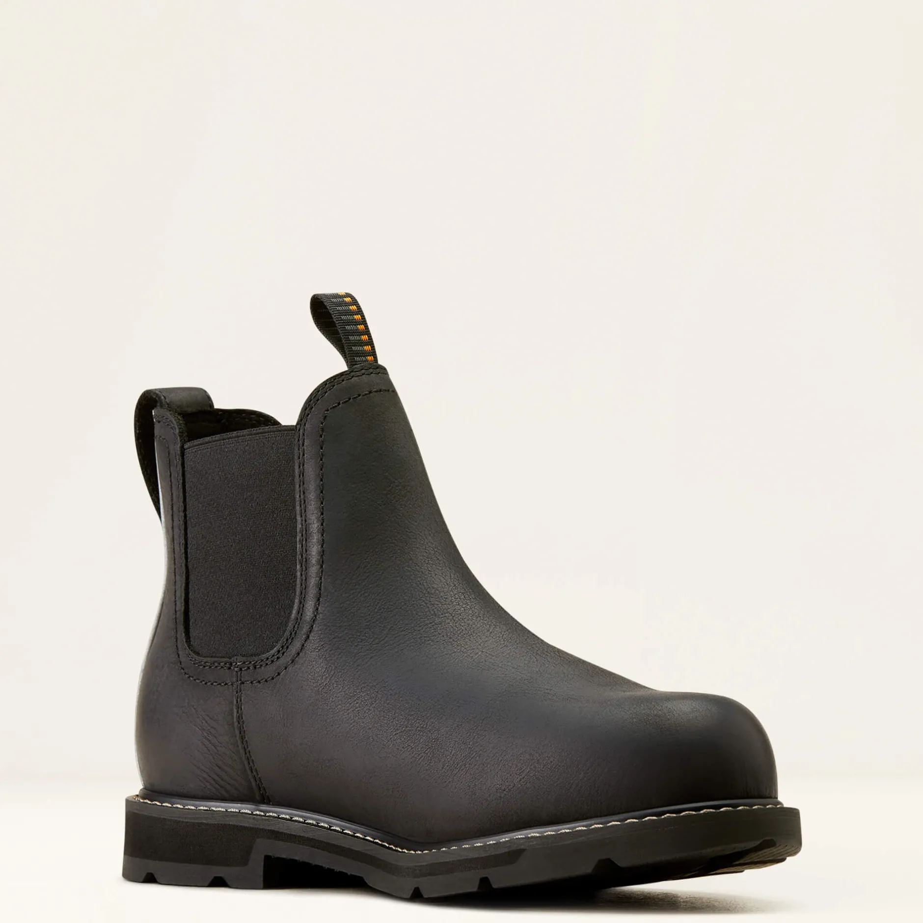 Ariat Pull-On Arbeitsschuhe|Wasserdichte Schuhe*Groundbreaker Chelsea Waterproof Steel Toe Work Boot BLACK