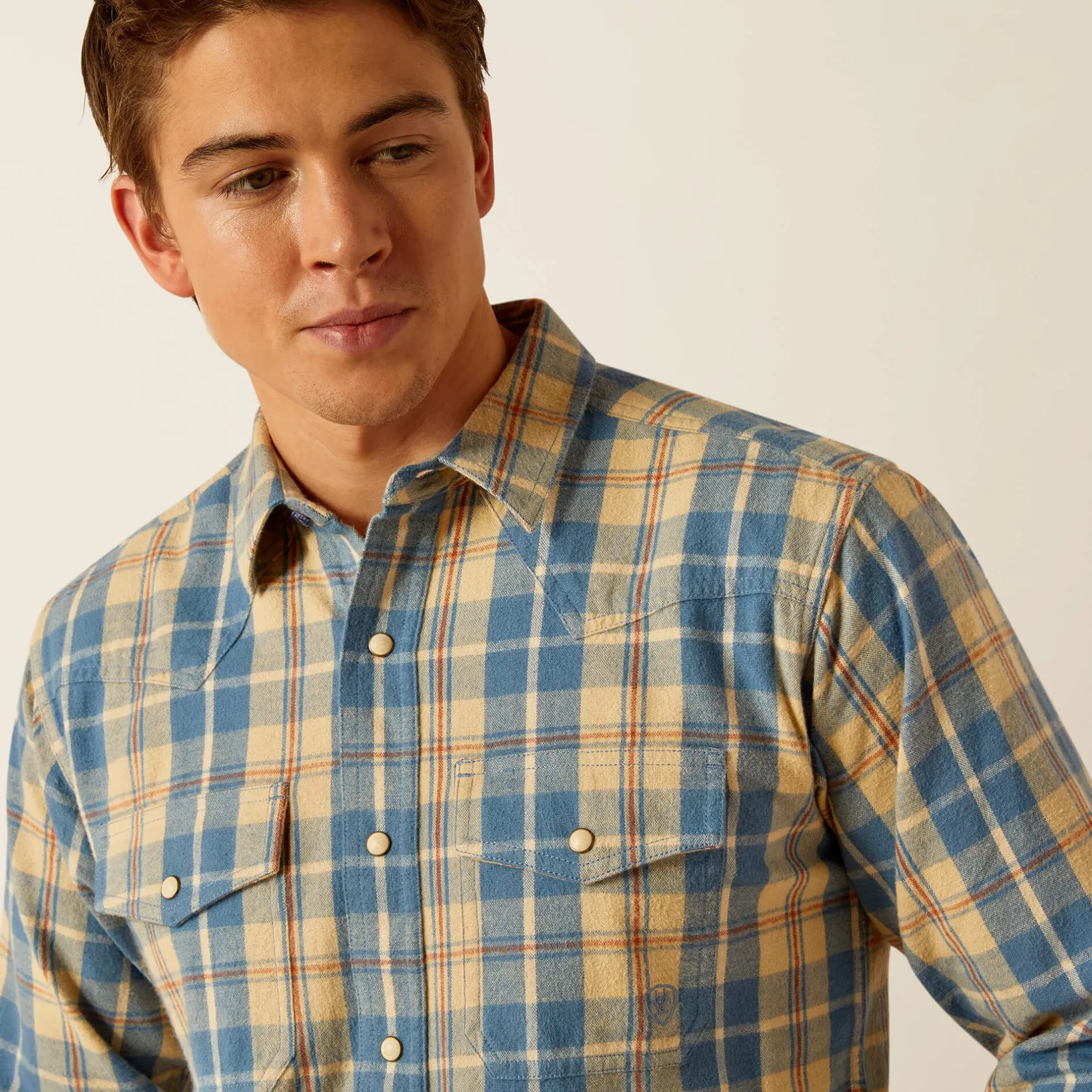 Ariat Westernhemden|Oberteile & T-Shirts*Harlem Retro Fit Western Shirt PALE KHAKI