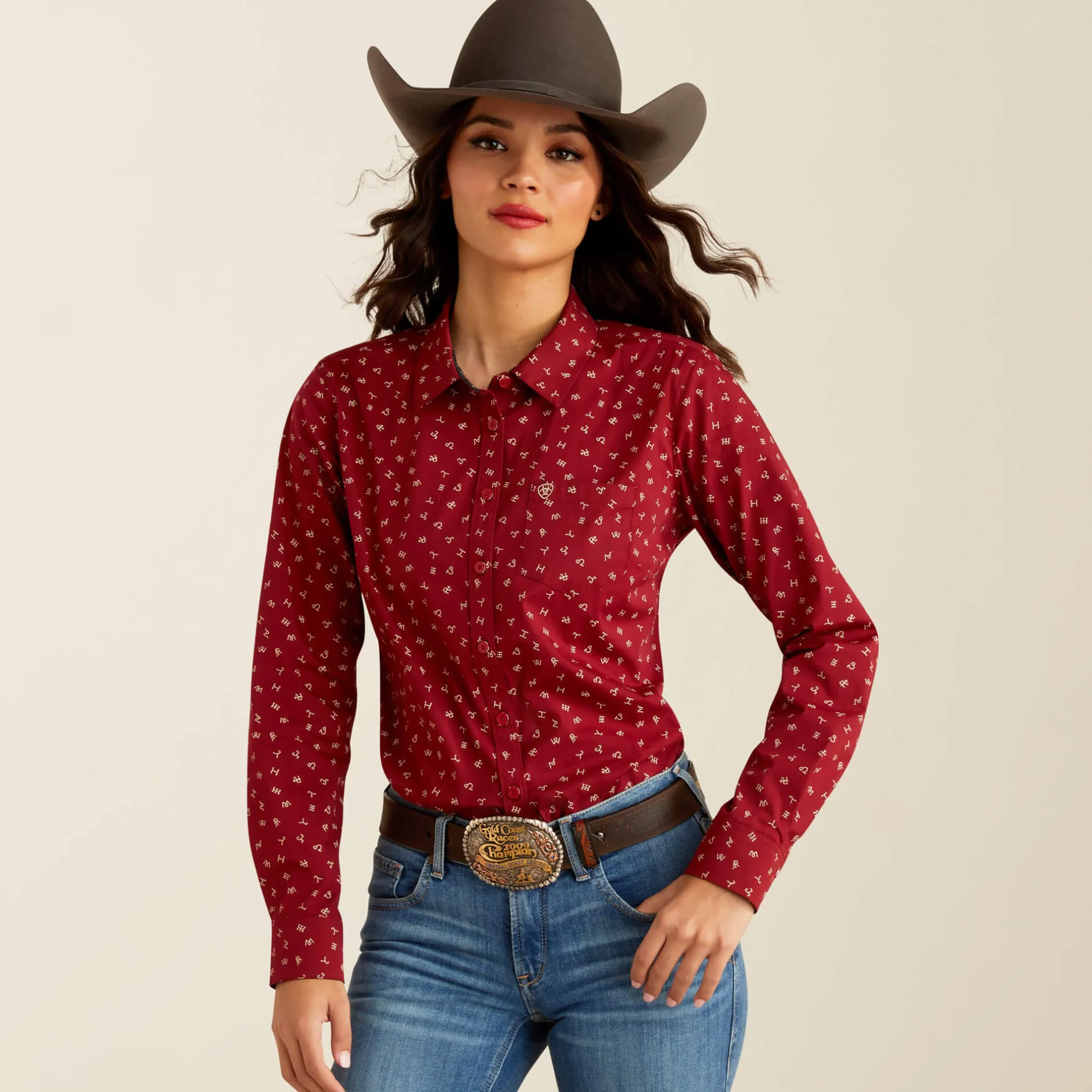 Ariat Westernhemden|Oberteile & T-Shirts*Kirby Stretch Western Shirt CATTLE BRAND
