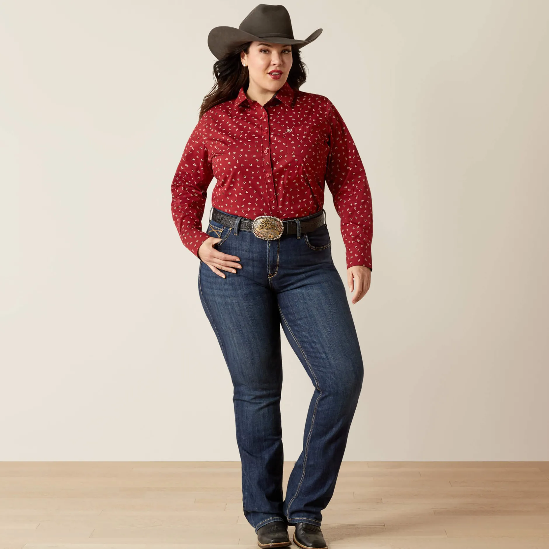 Ariat Westernhemden|Oberteile & T-Shirts*Kirby Stretch Western Shirt CATTLE BRAND