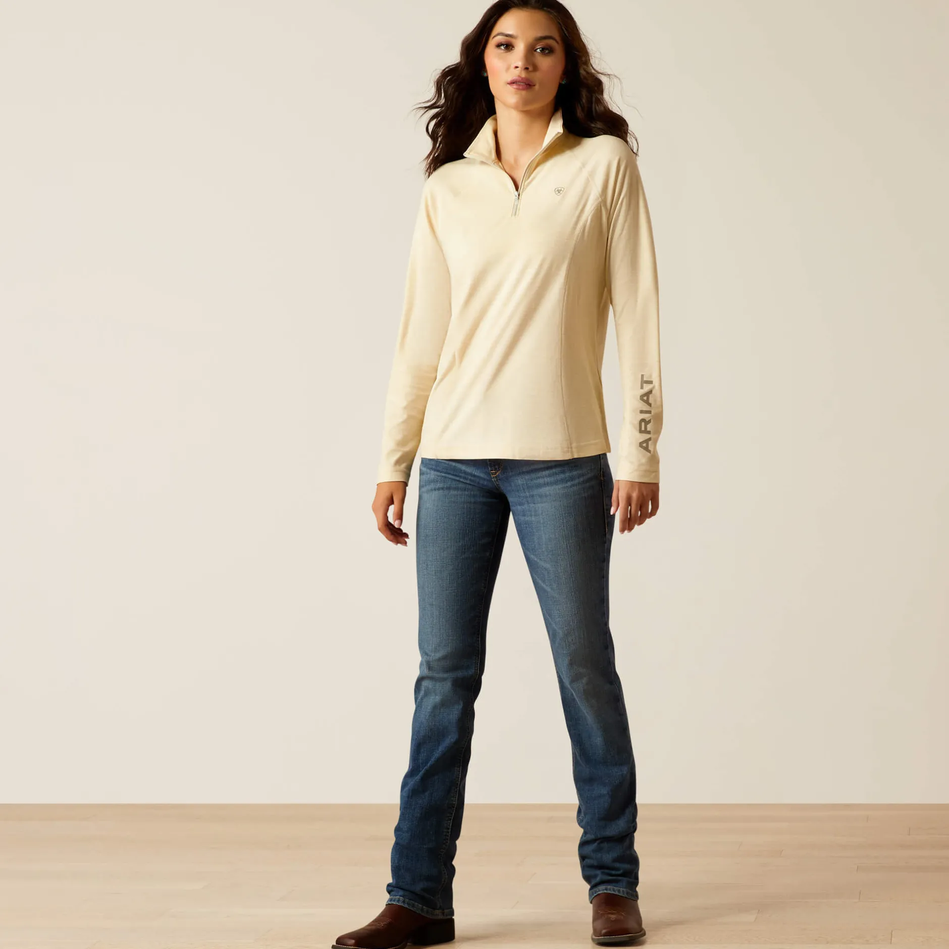 Ariat Oberteile & T-Shirts*Laguna 2.0 1/4 Zip Top SUMMER SAND