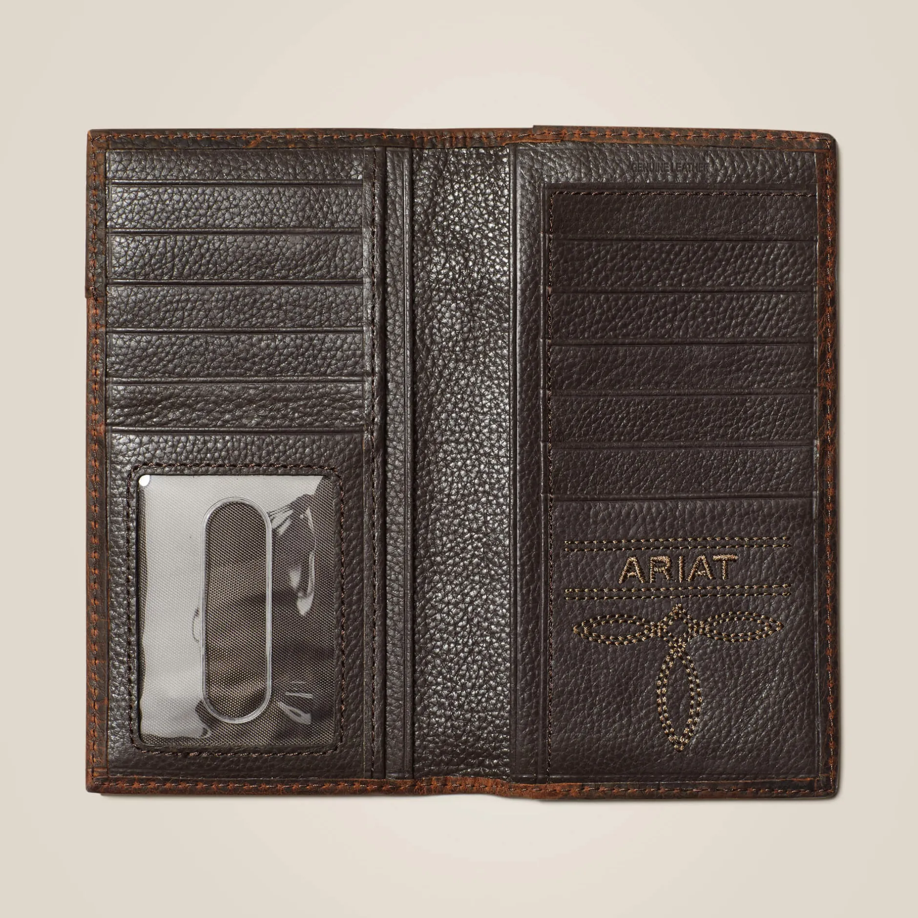 Ariat Geldbörsen*Logo Boot Stitch Rodeo Wallet BROWN