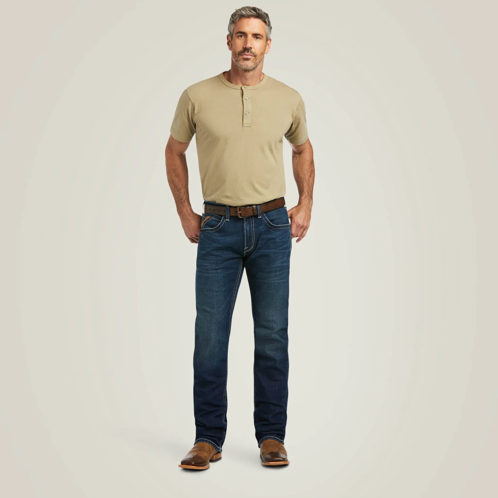 Ariat Denim|Denim*M5 Straight Stretch Remming Stackable Straight Leg Jean FORD