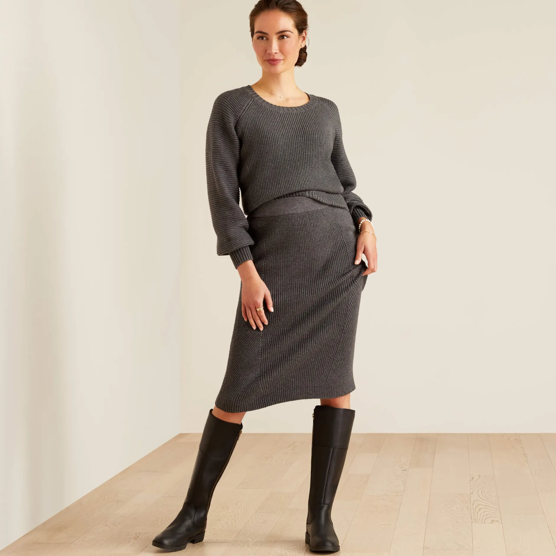 Ariat Strickmode & Cardigans|Kleider & Röcke*Malvern Skirt CHARCOAL