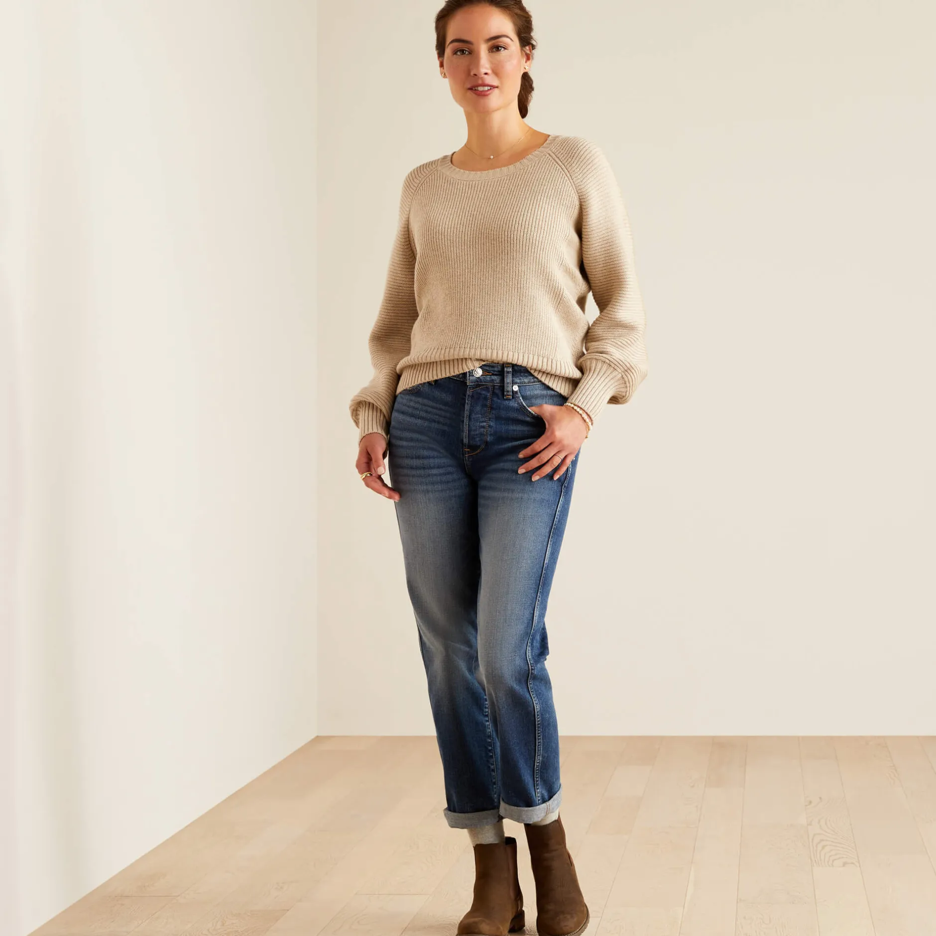 Ariat Sweatshirts & Hoodies|Strickmode & Cardigans*Malvern Sweater OATMEAL HEATHER