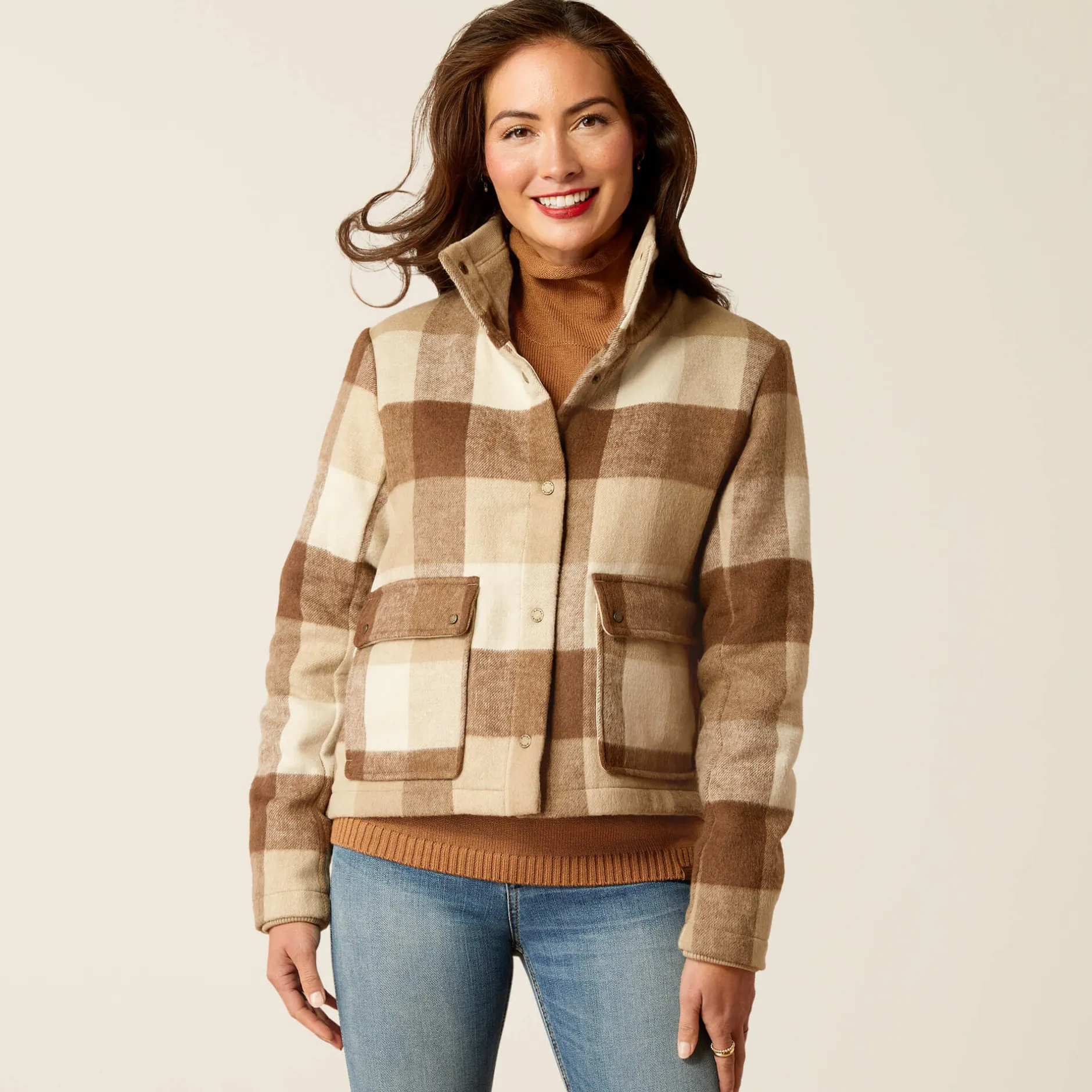 Ariat Oberbekleidung*Marland Jacket CAMEL BUFFALO PLAID