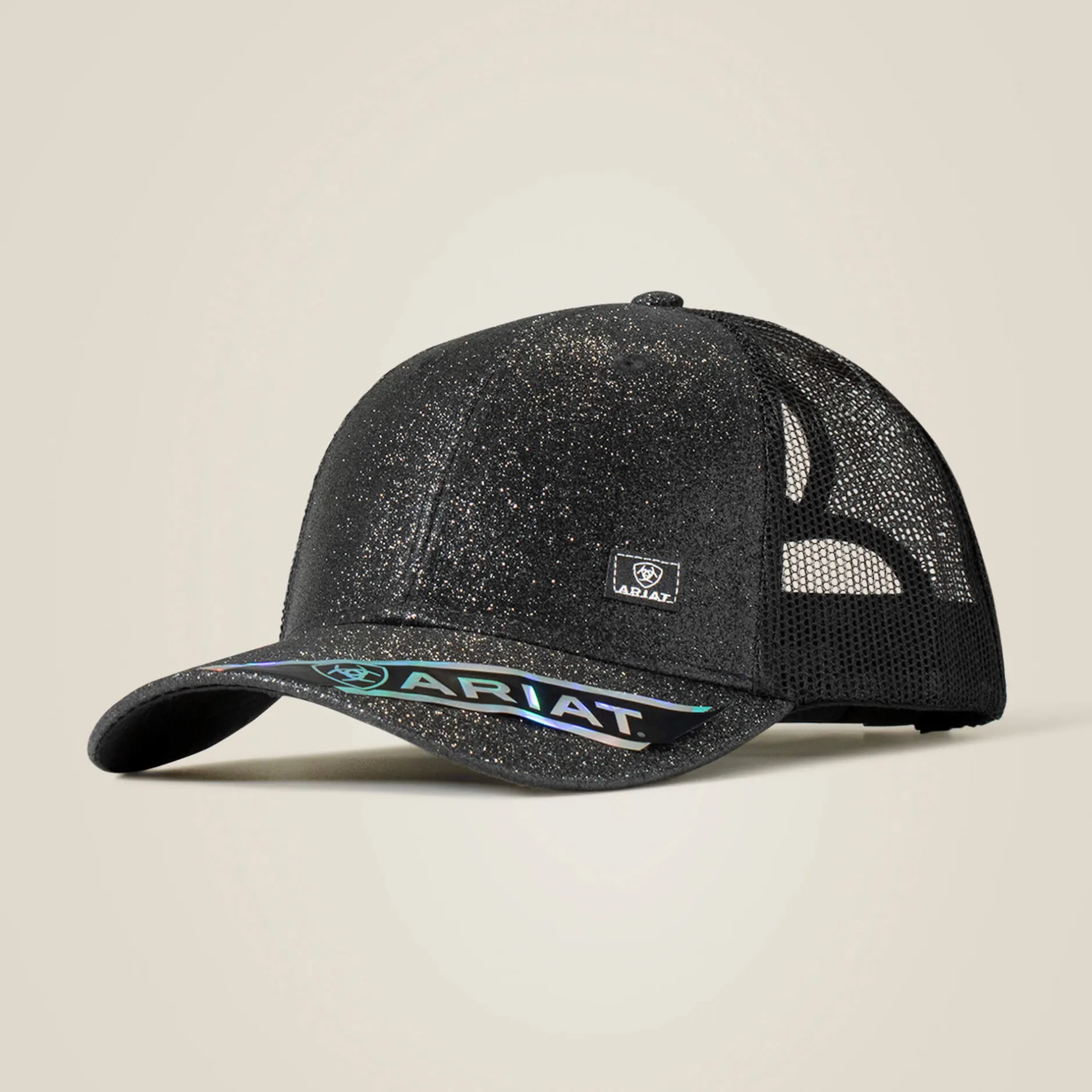 Ariat Caps|Mützen & Caps*Messy Bun Glitter Cap BLACK