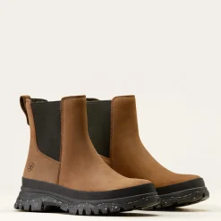 Ariat Wasserdichte Schuhe|Wanderschuhe*Moresby Waterproof Chelsea Boot OILY DISTRESSED BROWN