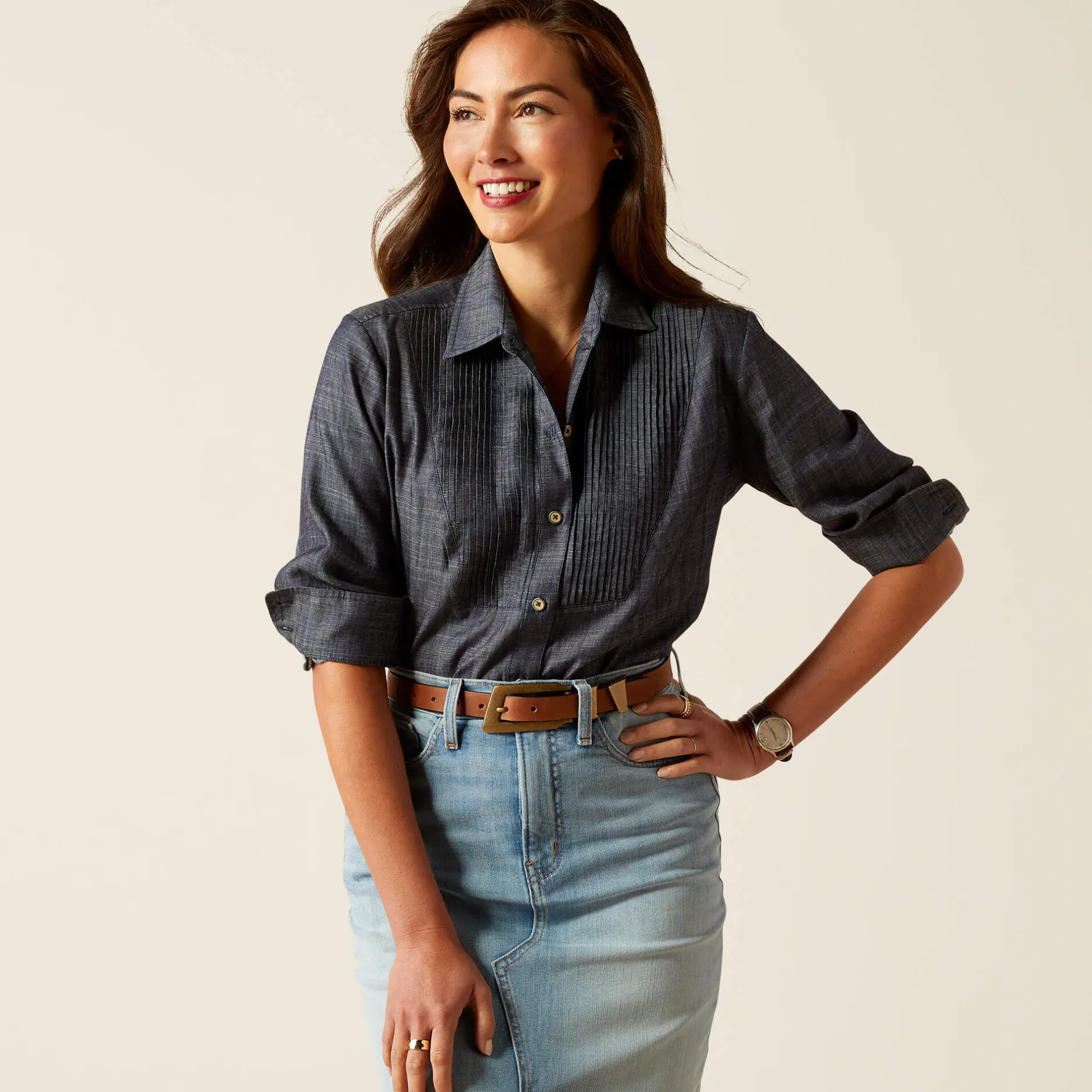 Ariat Oberteile & T-Shirts*Oban Shirt TENCEL DENIM