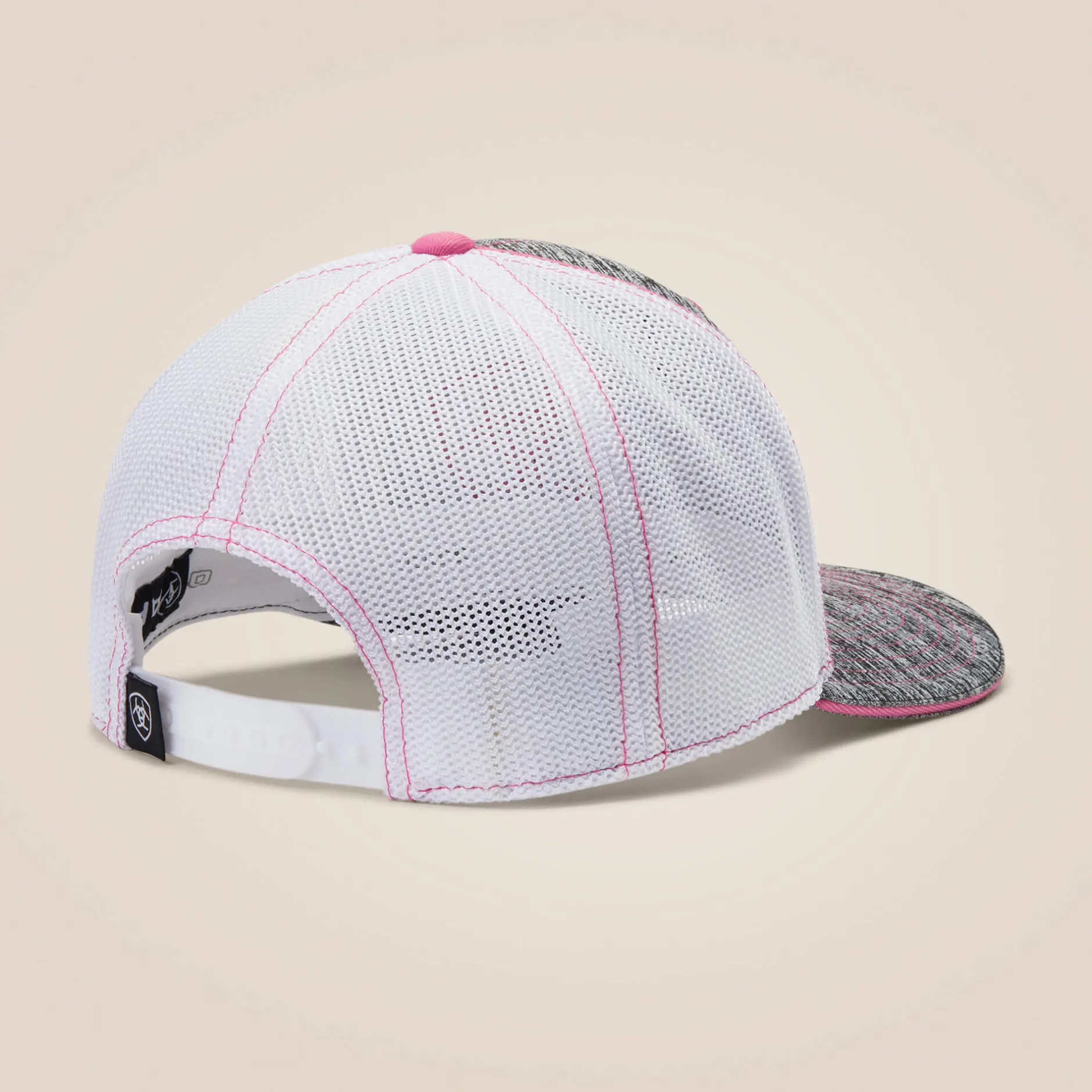 Ariat Caps|Mützen & Caps*Offset Shield Logo Trucker Cap GRAY/PINK
