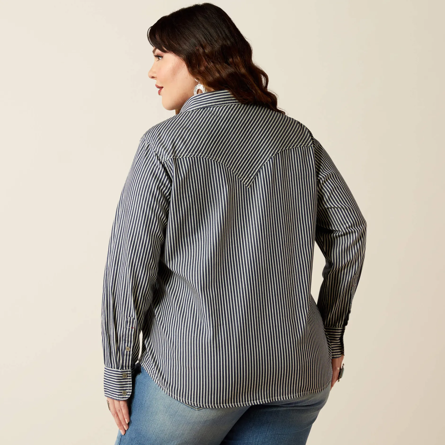 Ariat Westernhemden|Oberteile & T-Shirts*Railroad Stripe Western Shirt INDIGO STRIPE