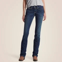 Ariat Denim|Denim*R.E.A.L. Mid Rise Icon Stackable Straight Leg Jean OCEAN
