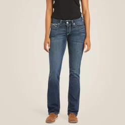Ariat Denim|Denim*R.E.A.L. Mid Rise Stretch Ivy Stackable Straight Leg Jean DRESDEN