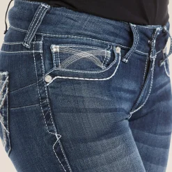 Ariat Denim|Denim*R.E.A.L. Mid Rise Stretch Ivy Stackable Straight Leg Jean DRESDEN