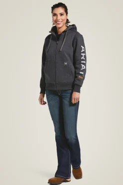 Ariat Hoodies & Sweatshirts|Work*Rebar All-Weather Full Zip Hoodie CHARCOAL HEATHER
