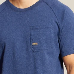 Ariat Tops & T-Shirts|Tops & T-Shirts*Rebar Cotton Strong T-Shirt NAVY HEATHER