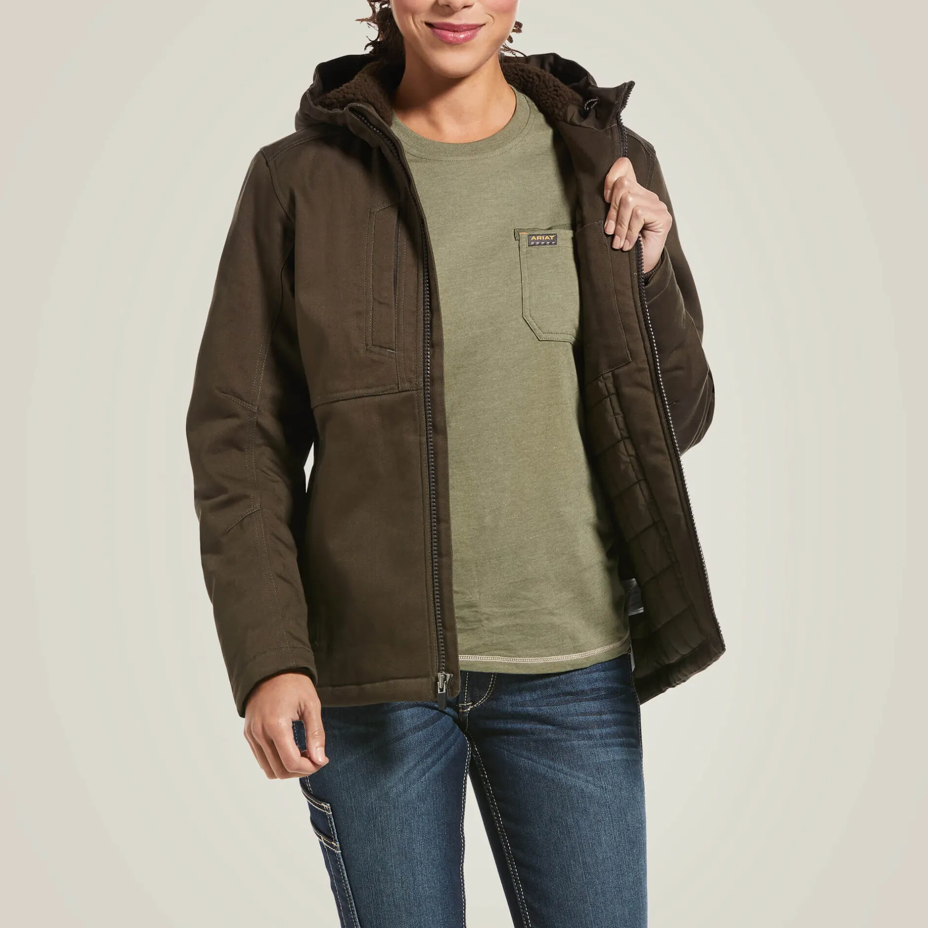 Ariat Jacken|Work*Rebar DuraCanvas Insulated Jacket WREN