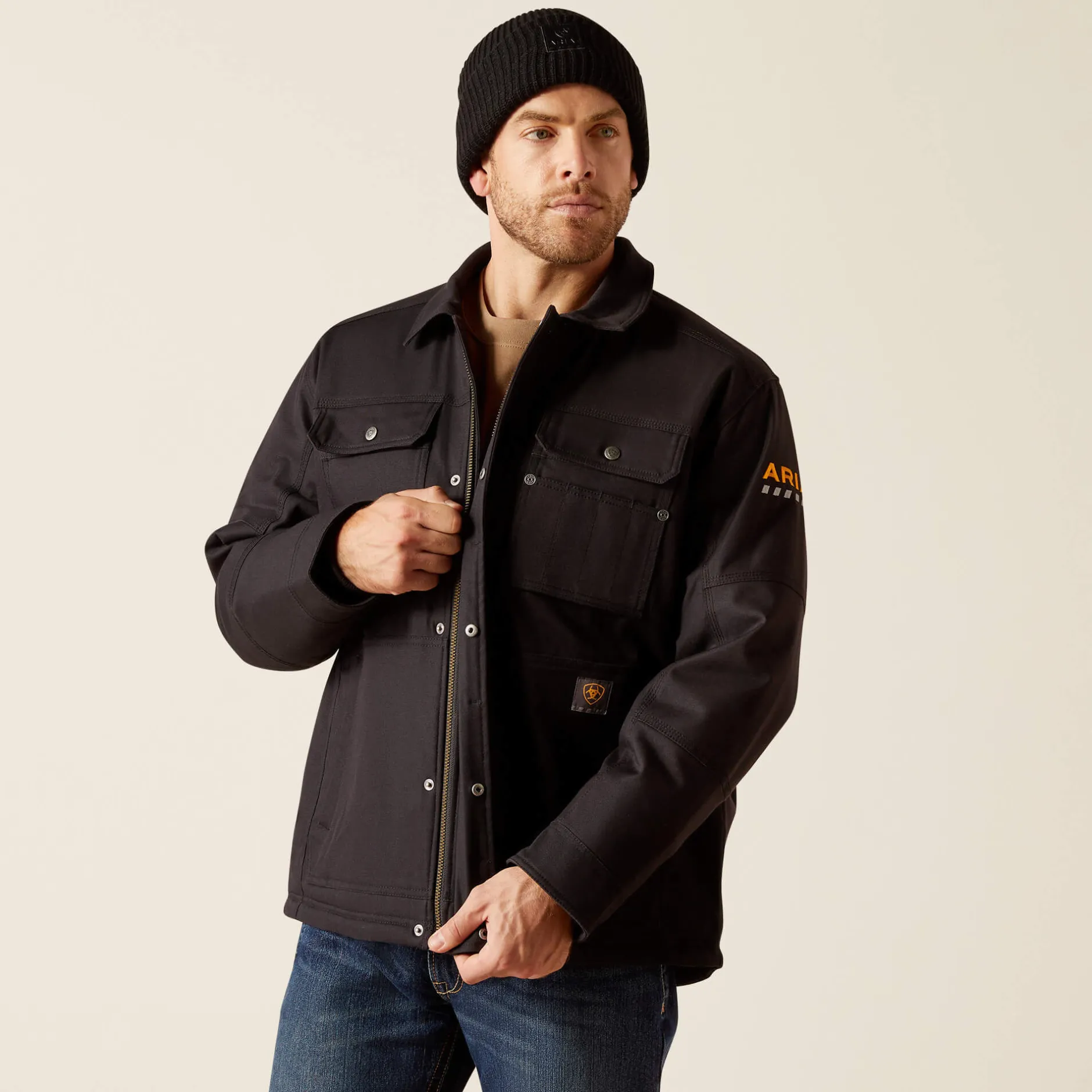 Ariat Jacken|Work*Rebar DuraCanvas Sherpa-Lined Coat BLACK