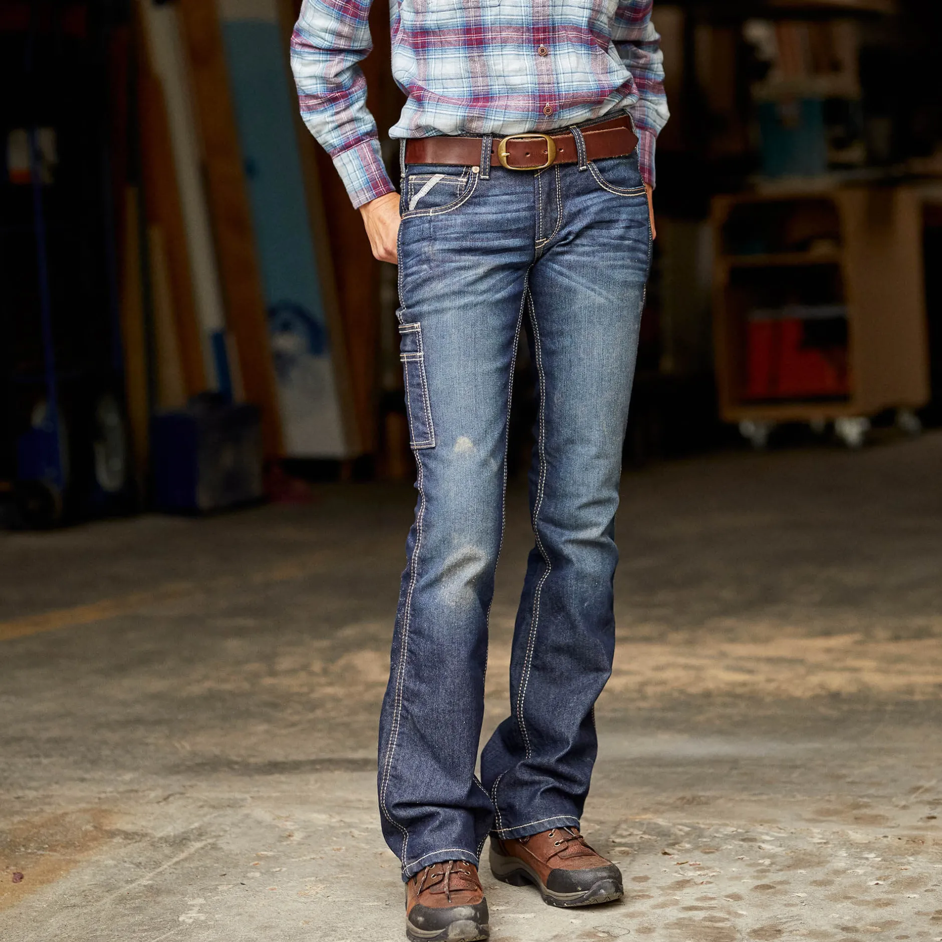 Ariat Arbeitsjeans|Work*Rebar DuraStretch Riveter Straight Leg Jean NIGHTRIDE