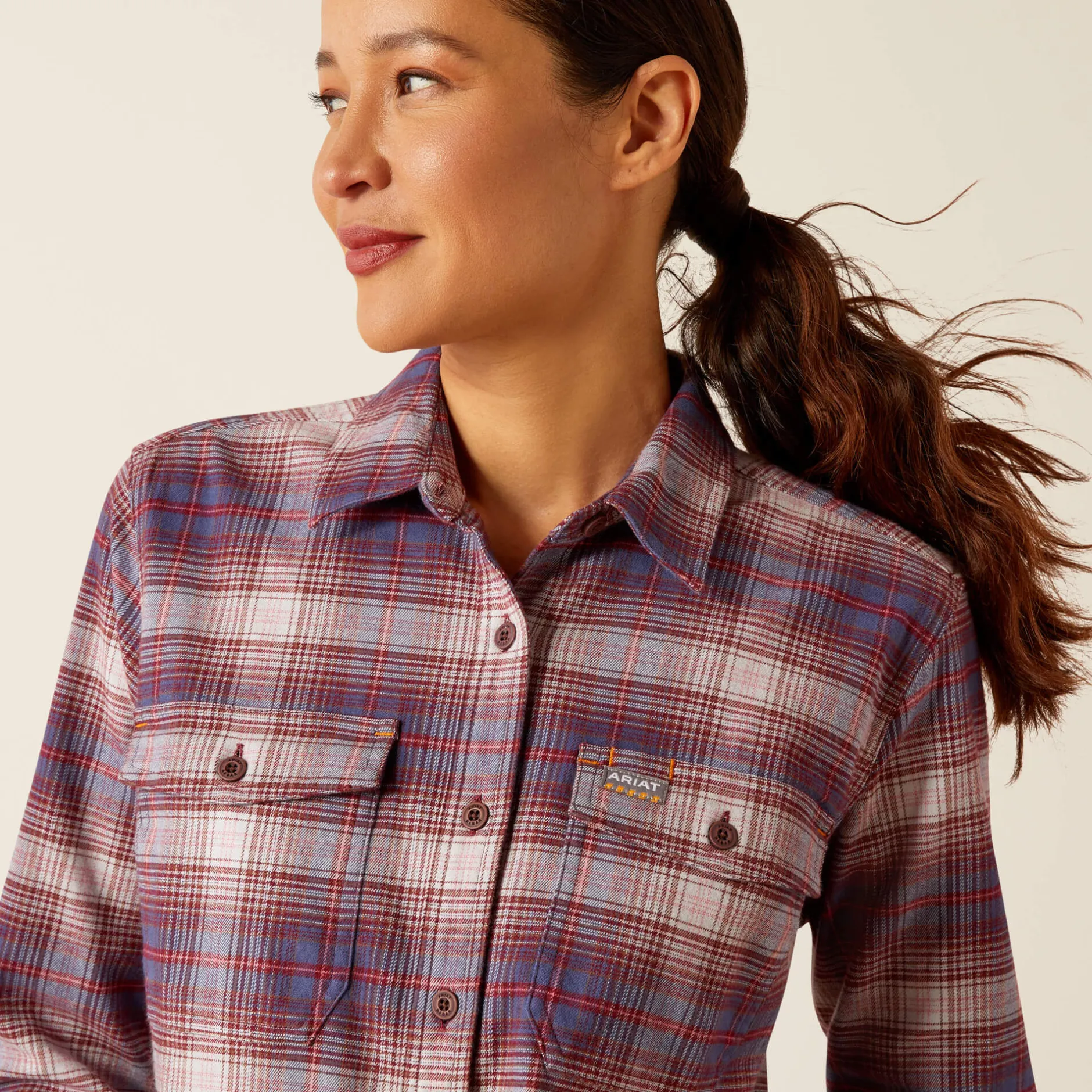Ariat Tops & T-Shirts|Oberteile & T-Shirts*Rebar Flannel DuraStretch Work Shirt PEARL GREY
