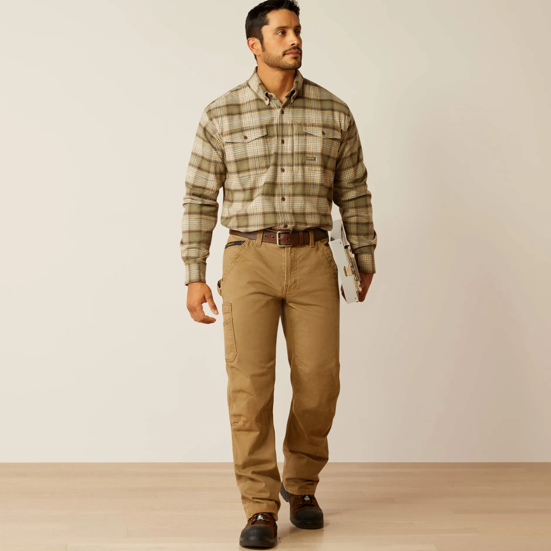 Ariat Tops & T-Shirts|Work*Rebar Flannel DuraStretch Work Shirt DEEP LICHEN