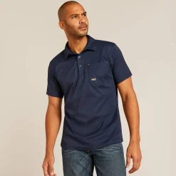 Ariat Tops & T-Shirts|Work*Rebar Foreman Polo Shirt NAVY