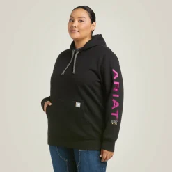 Ariat Hoodies & Sweatshirts|Work*Rebar Graphic Hoodie BLACK/PURPLE