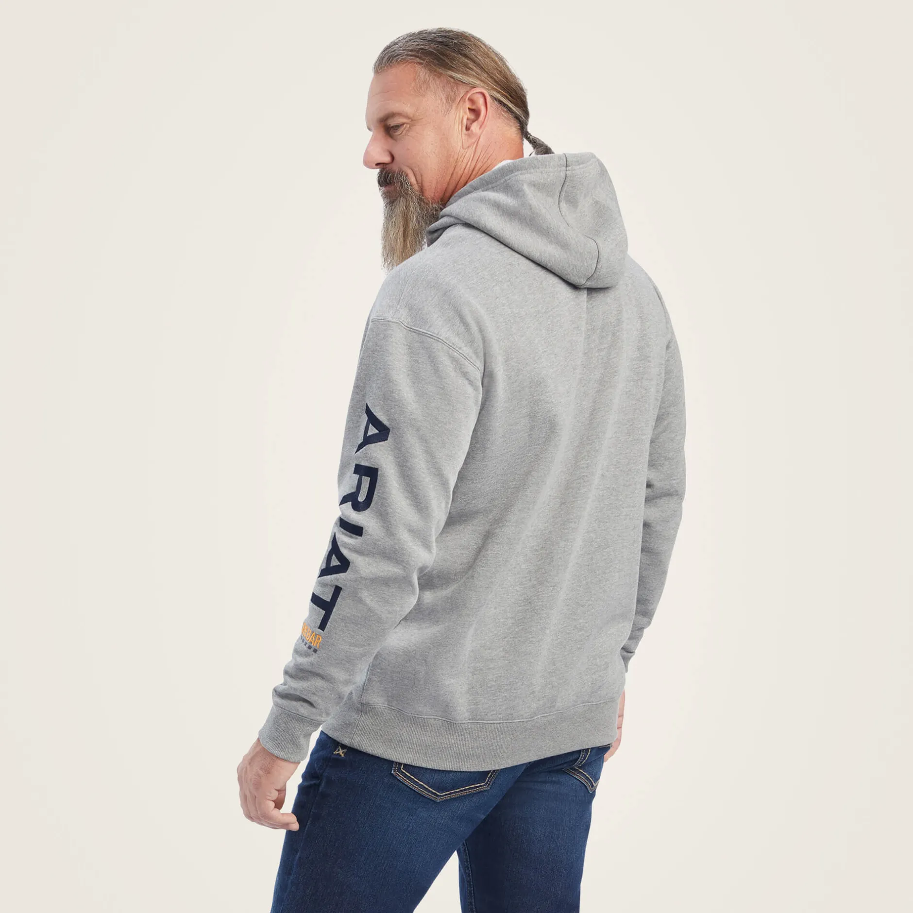 Ariat Hoodies & Sweatshirts|Work*Rebar Graphic Hoodie HEATHER GREY/DEEP ULTRAMARINE
