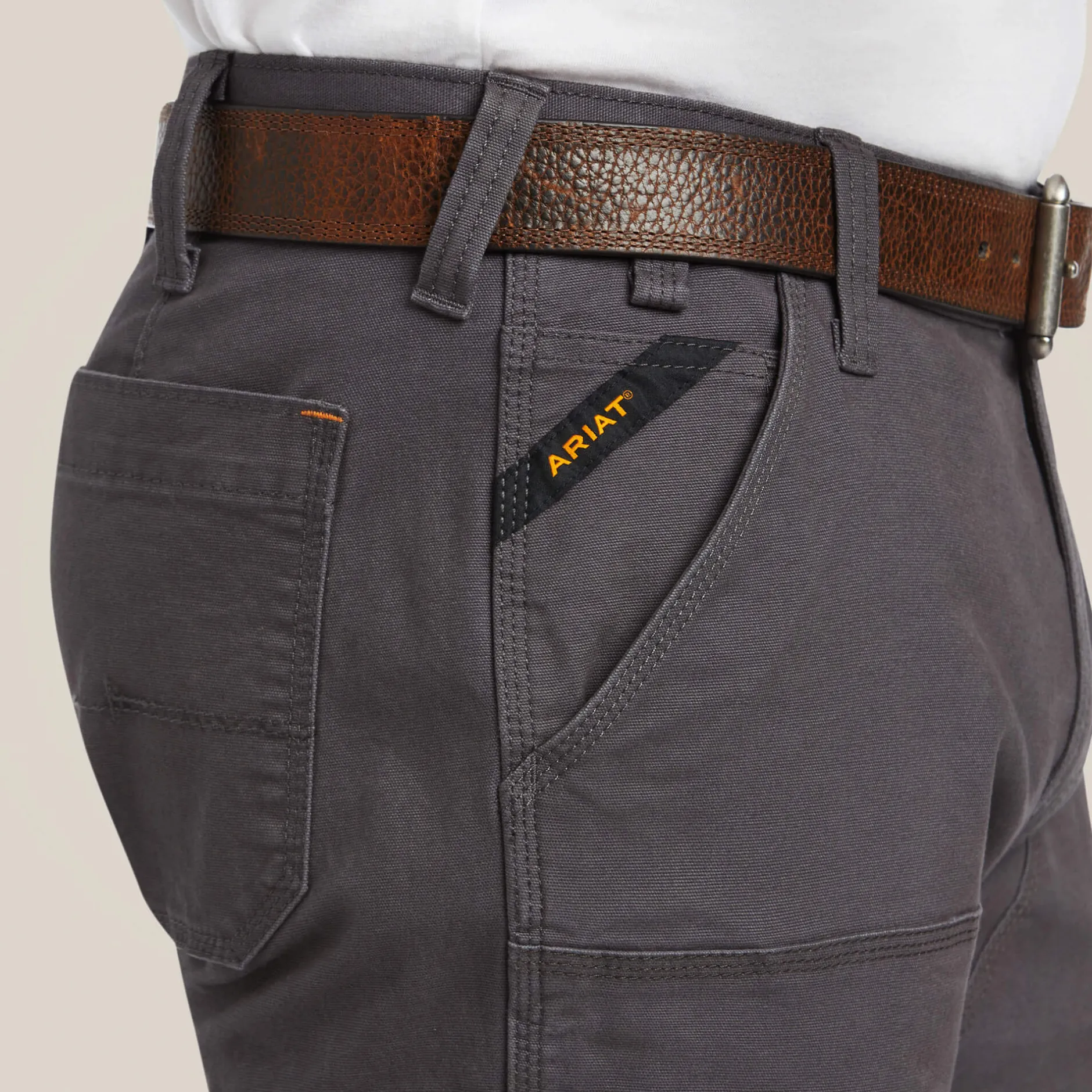 Ariat Arbeitshosen|Work*Rebar M7 DuraStretch Made Tough Double Front Straight Trouser REBAR GREY