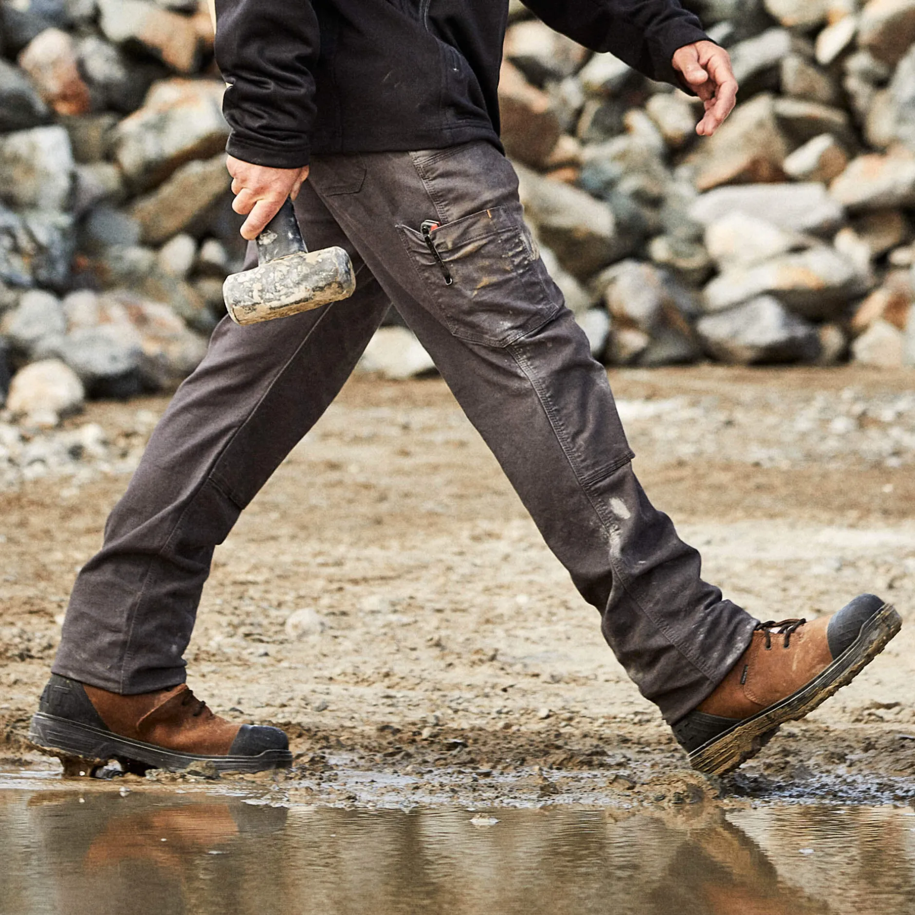 Ariat Arbeitshosen|Work*Rebar M7 DuraStretch Made Tough Double Front Straight Trouser REBAR GREY