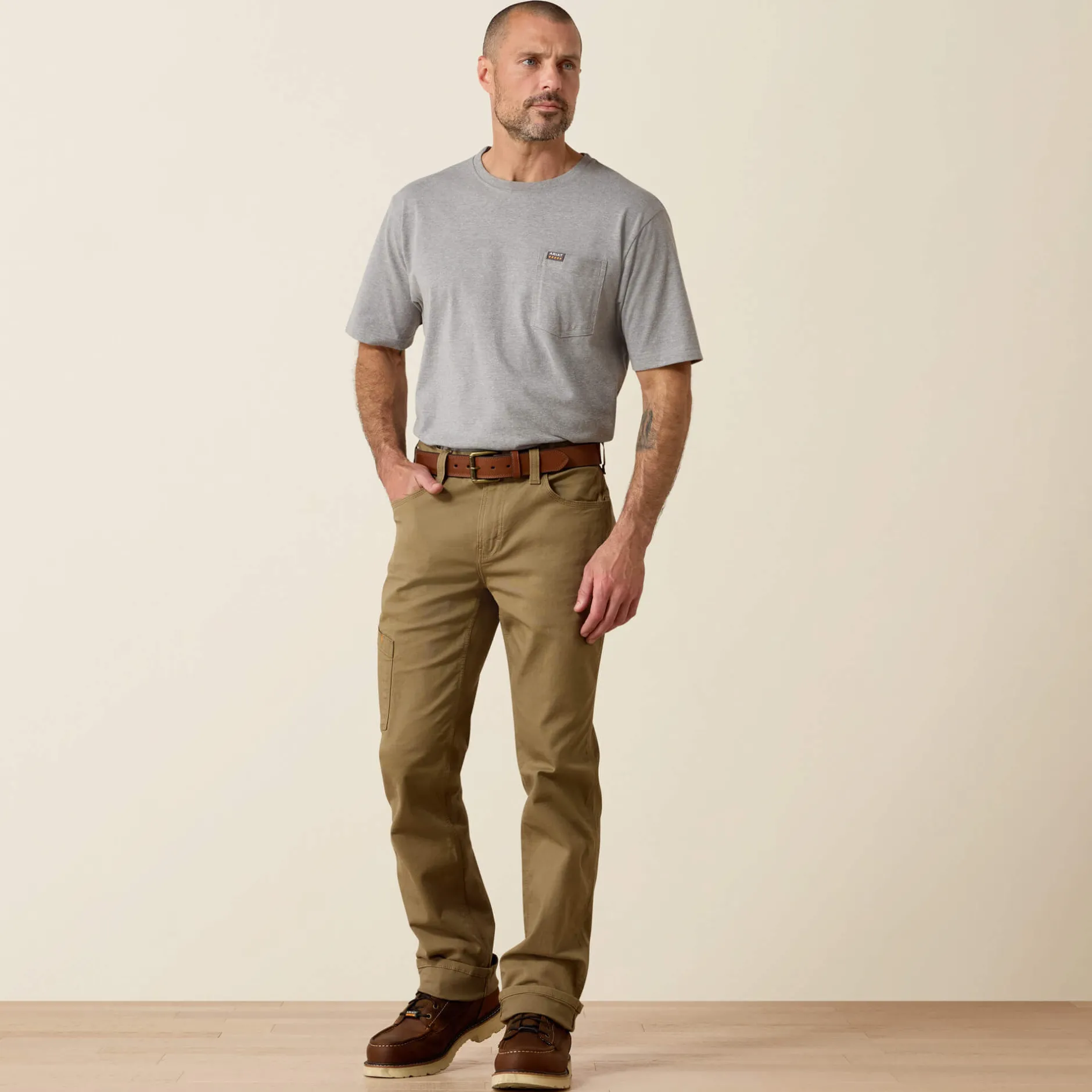 Ariat Arbeitshosen|Work*Rebar M7 Slim DuraStretch Made Tough Straight Trouser FIELD KHAKI