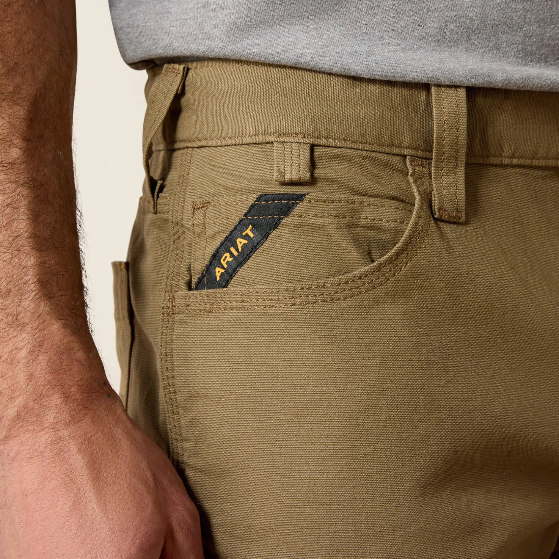 Ariat Arbeitshosen|Work*Rebar M7 Slim DuraStretch Made Tough Straight Trouser FIELD KHAKI