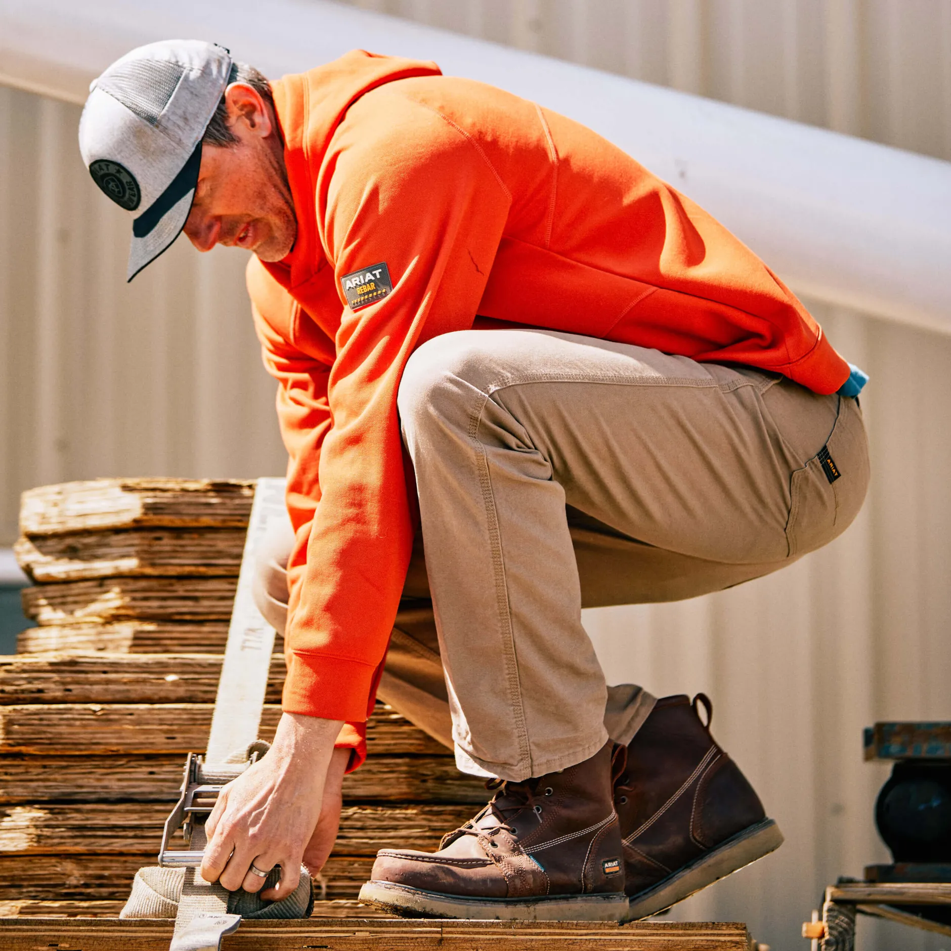 Ariat Arbeitshosen|Work*Rebar M7 Slim DuraStretch Made Tough Straight Trouser FIELD KHAKI